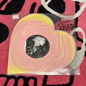 Taylor Swift – Lover (Live From Paris) Heart Shaped 2XLP Vinyl (2025) Pink  Blue
